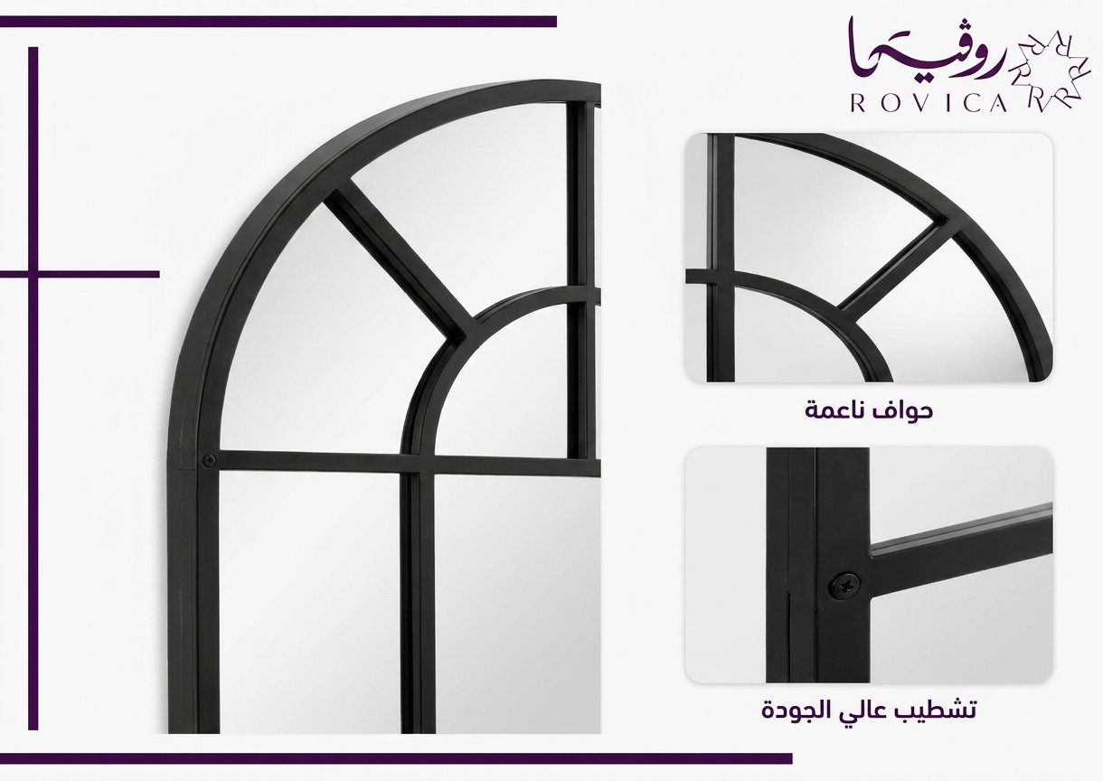 تفاصيل الإطار الخشبي والزجاج