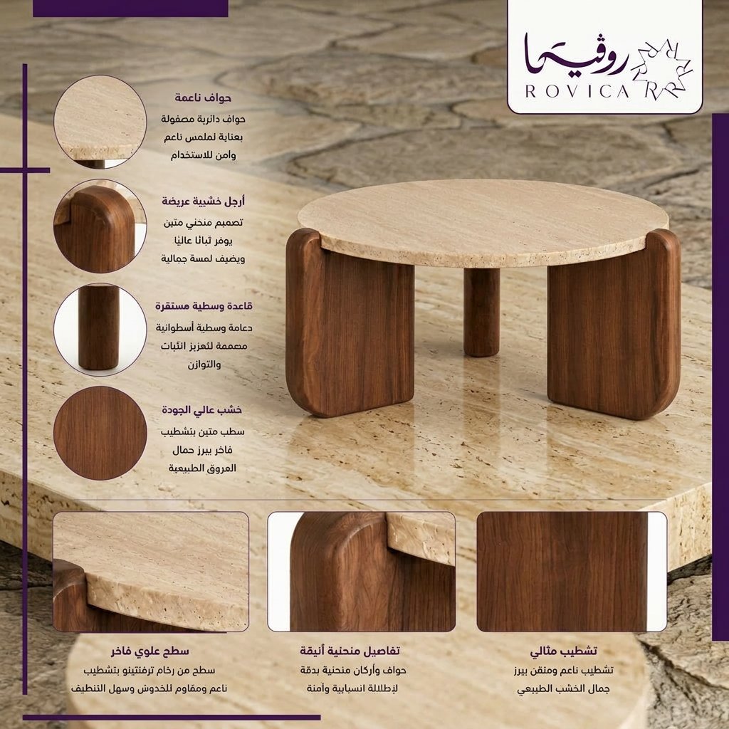 تفاصيل السطح والخشب والحواف