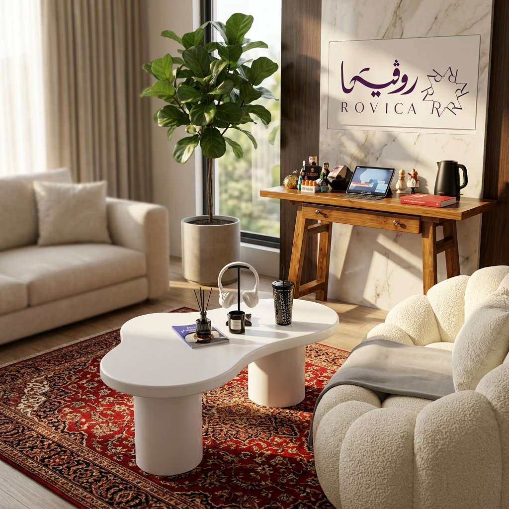 طاولة وسط مودرن أبيض