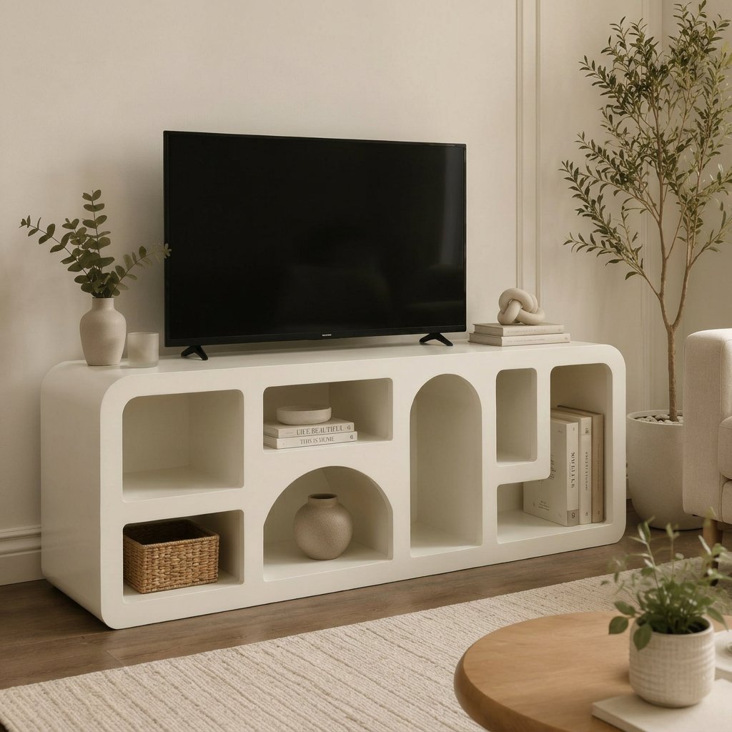 طاولة البلازما في منزل حقيقي، تصميم عصري