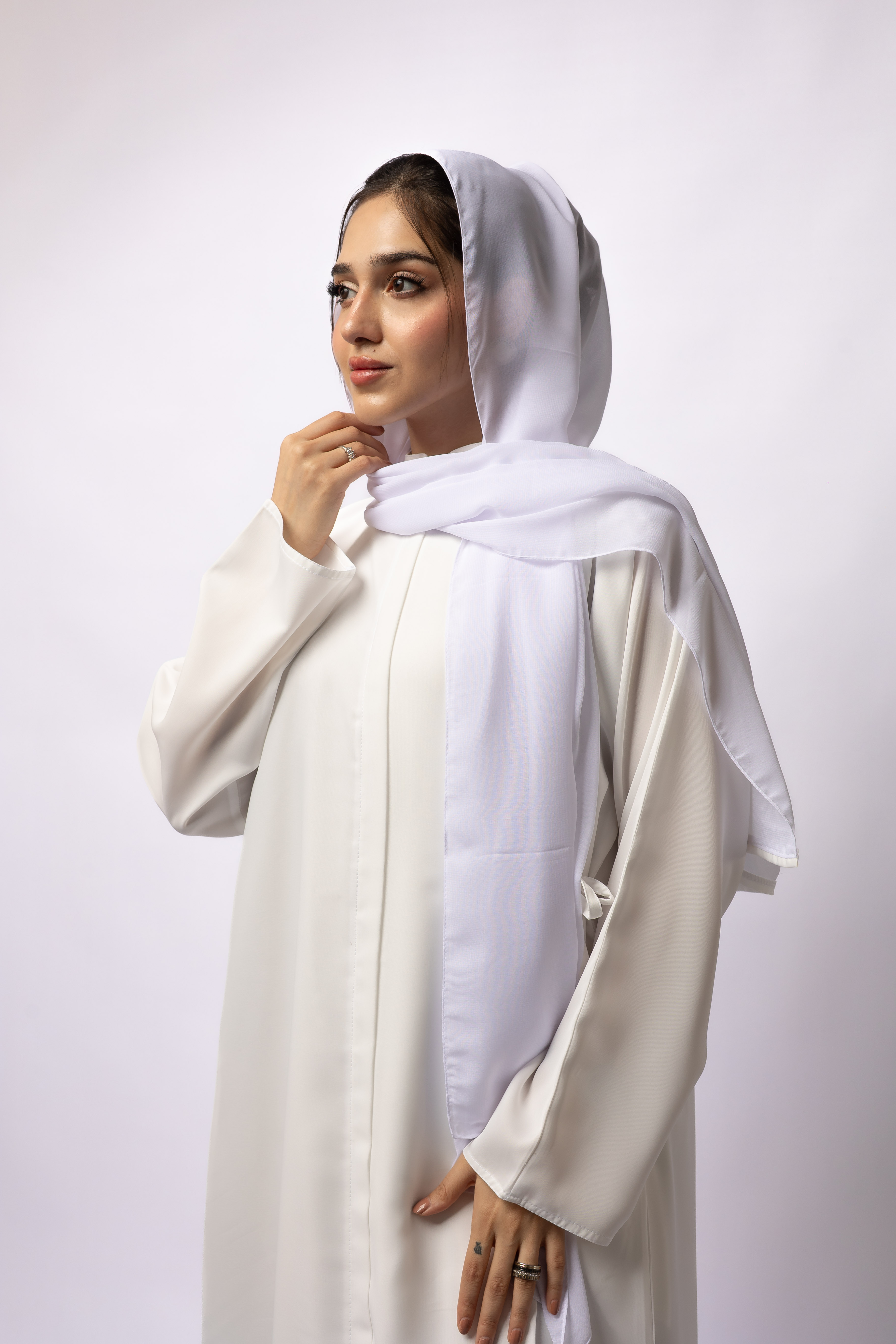  عباية العمرة أبيض 0044 