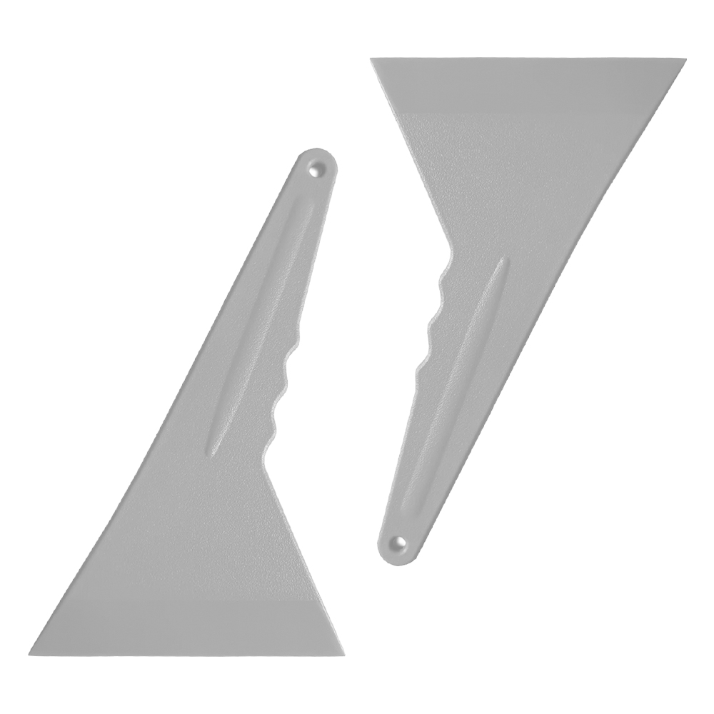 A professional gray tool for applying protection and tinting films featuring a streamlined design