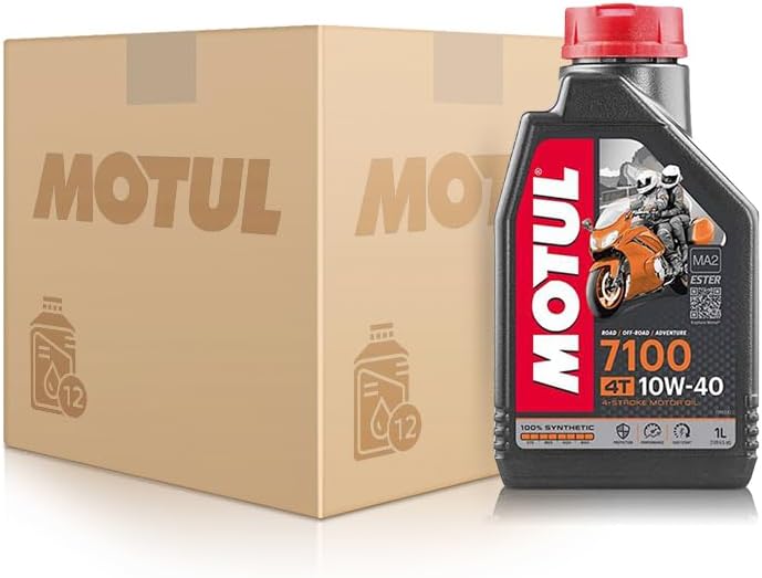 Motul 7100 10W-40 4T Fully Synthetic Oil Case - 1L | CarBoost
