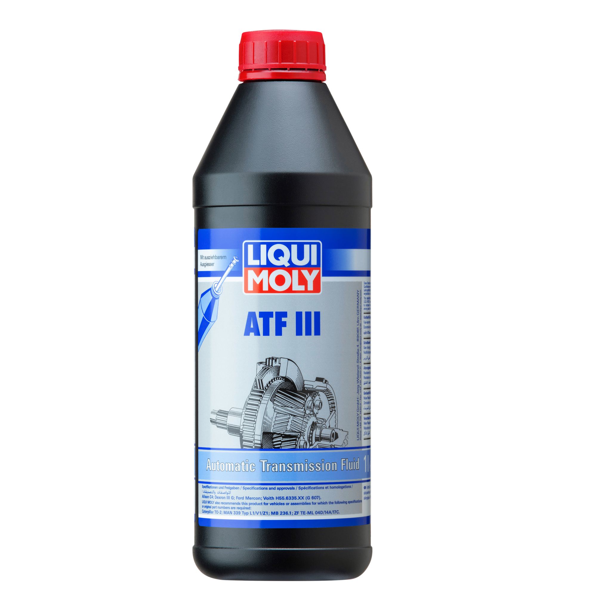 عبوة زيت قير ليكوي مولي ATF III سعة 1 لتر لناقل الحركة الأوتوماتيكي