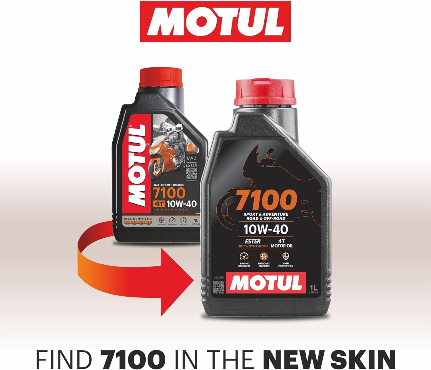 Motul 7100 10W-40 4T Fully Synthetic Oil Case - 1L | CarBoost