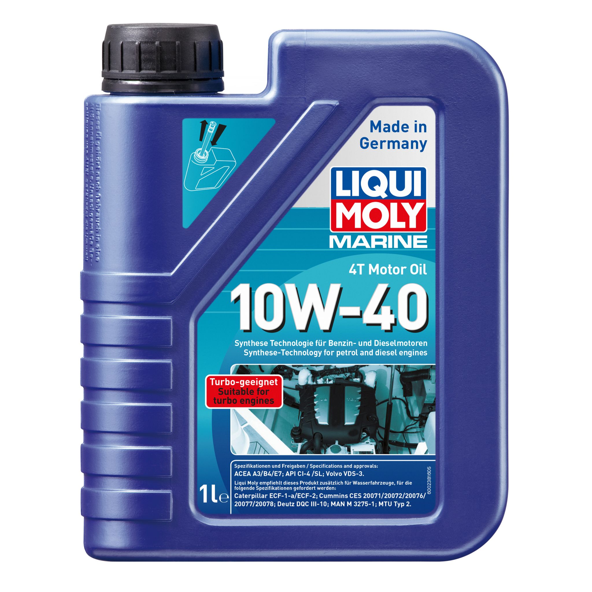 Liqui Moly Marine 4T 10W-40 synthetic technology engine oil on CarBoost store.