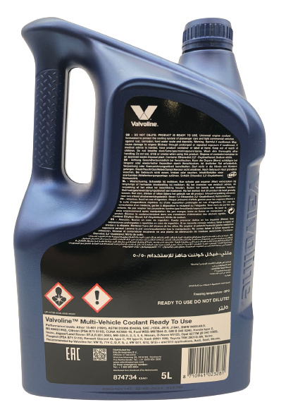 Valvoline multi-vehicle coolant 5L bottle