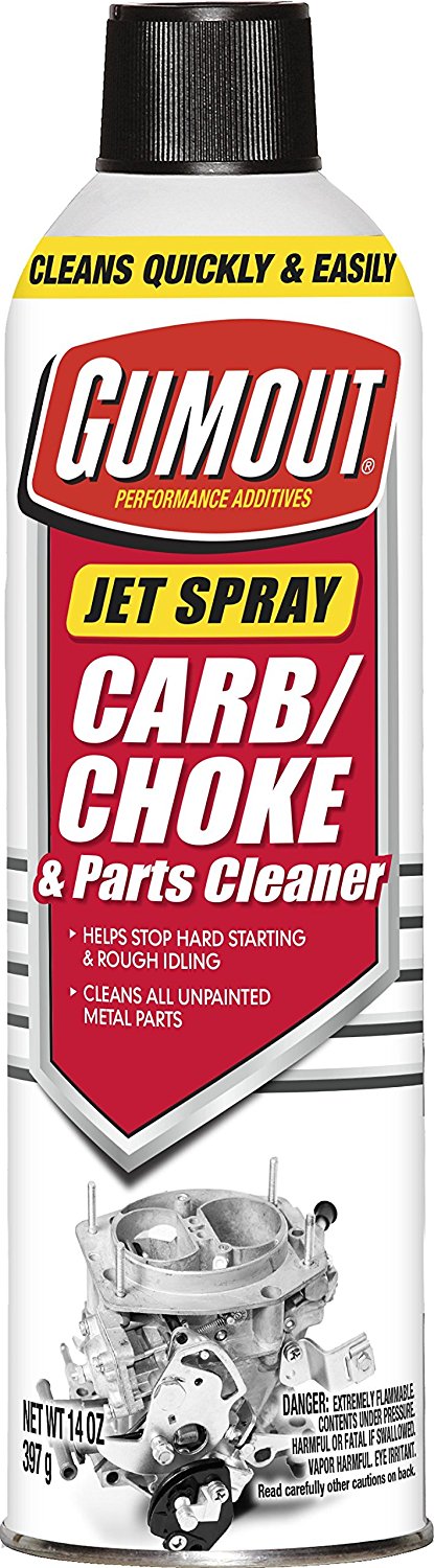 A can of Gumout Carb & Choke Jet Spray Parts Cleaner