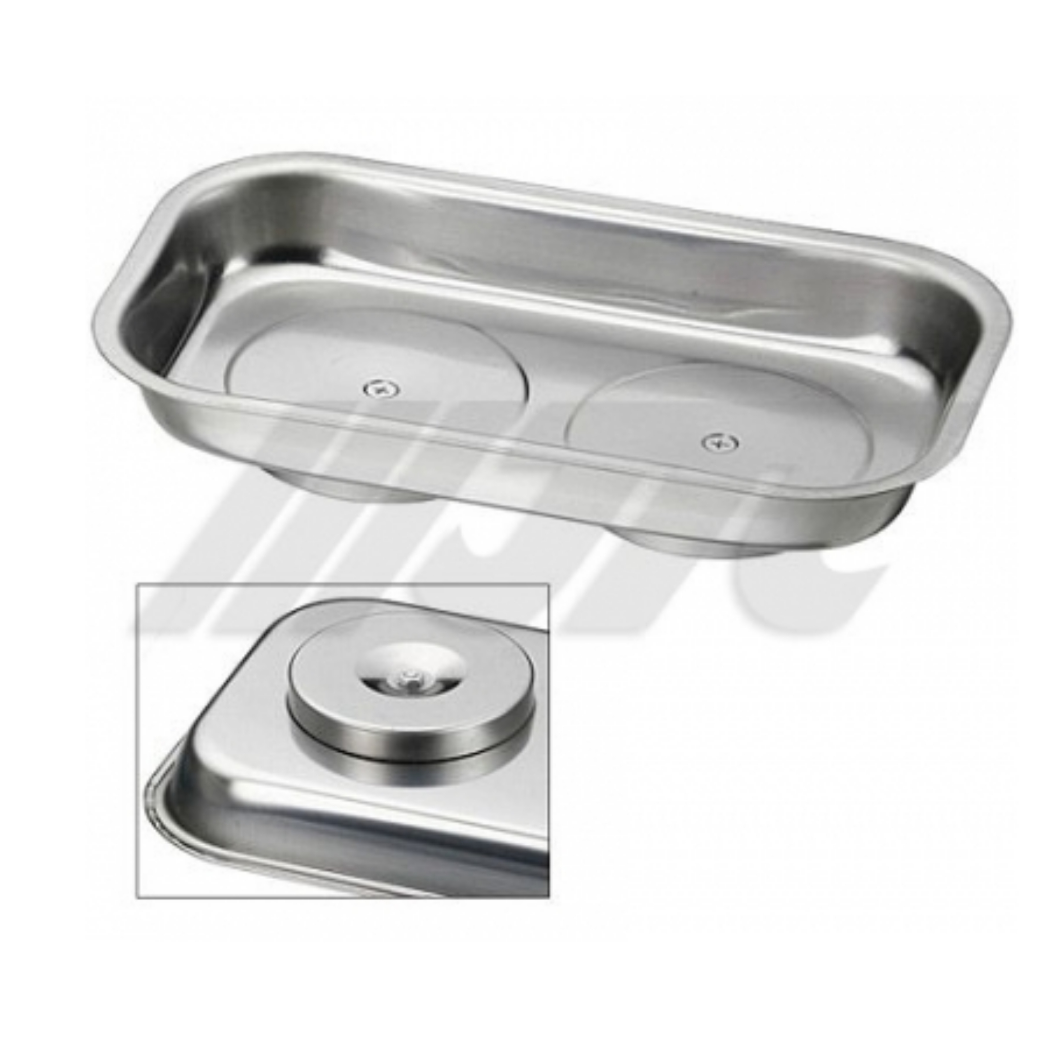 JTC rectangular metal magnetic tray with 2 magnets