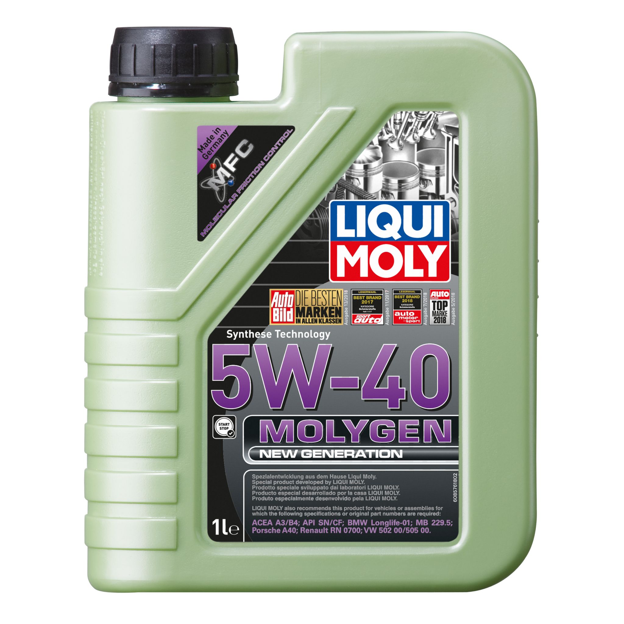 LIQUI MOLY Molygen New Generation 5W-40 full synthetic motor oil 1L