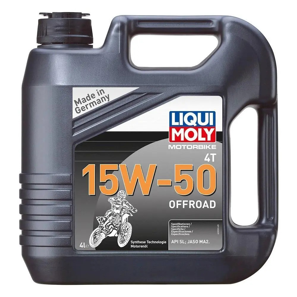 عبوة زيت ليكي مولي 15W50 4T أوف رود للدراجات النارية سعة 4 لتر