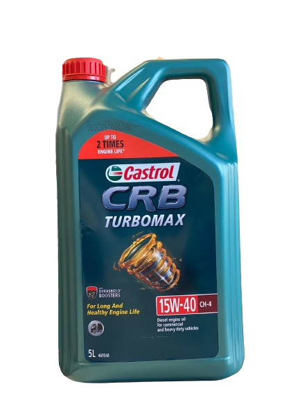 5L canister of Castrol CRB Turbomax 15W-40 diesel engine oil