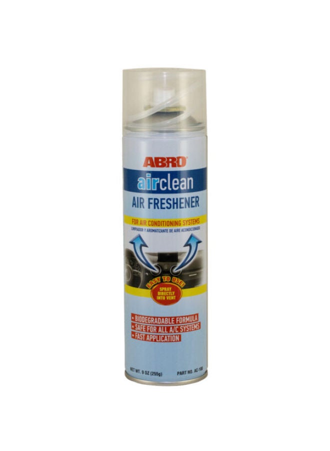 A 255g spray can of ABRO Air Clean air conditioner cleaner and freshener
