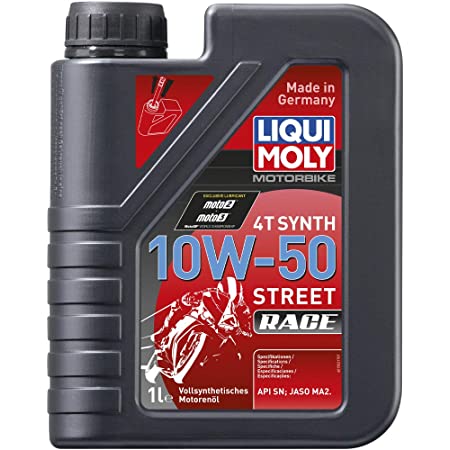 Liqui Moly Motorbike 4T Synth 10W-50 Street Race engine oil on CarBoost store.
