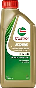 عبوة ذهبية سعة 1 لتر من زيت محرك كاسترول إيدج (Castrol EDGE) لزوجة 5W-20 التخليقي بالكامل