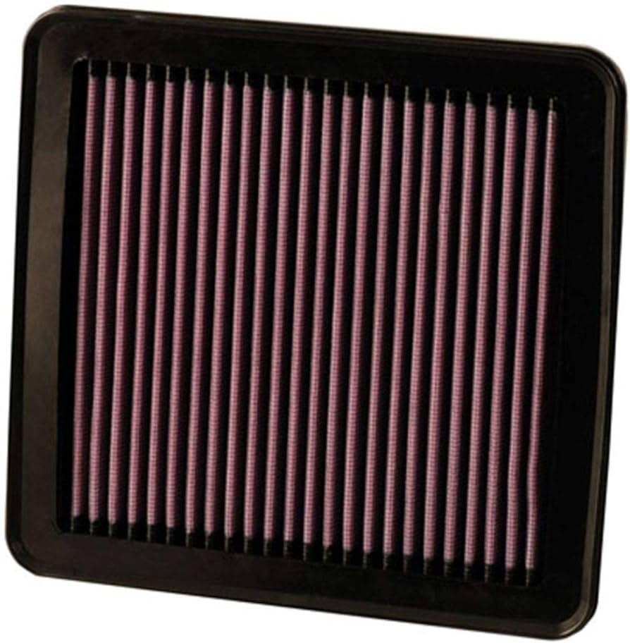 The square high-flow replacement panel air filter by K&N for Hyundai and Kia models,
