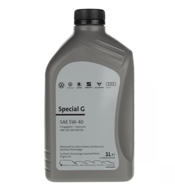 A genuine grey container of Volkswagen Group Special G 5W-40 1L