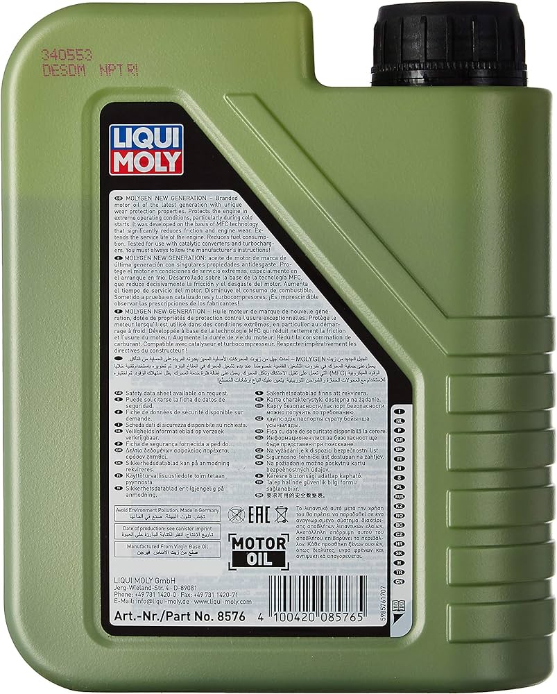 LIQUI MOLY Molygen New Generation 5W-40 full synthetic motor oil 1L