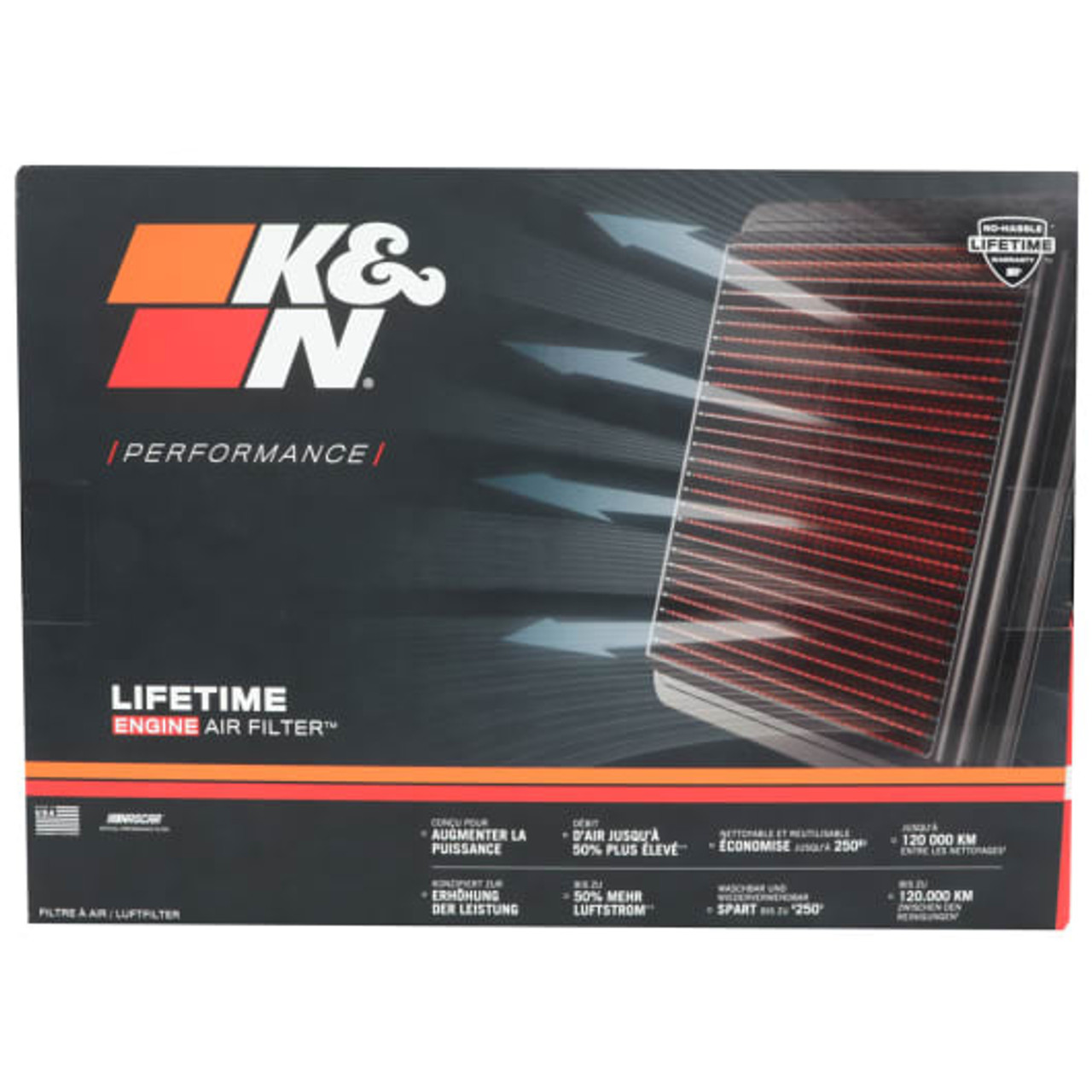 فلتر هواء K&N عالي الأداء المخصص لسيارات تويوتا ولكزس