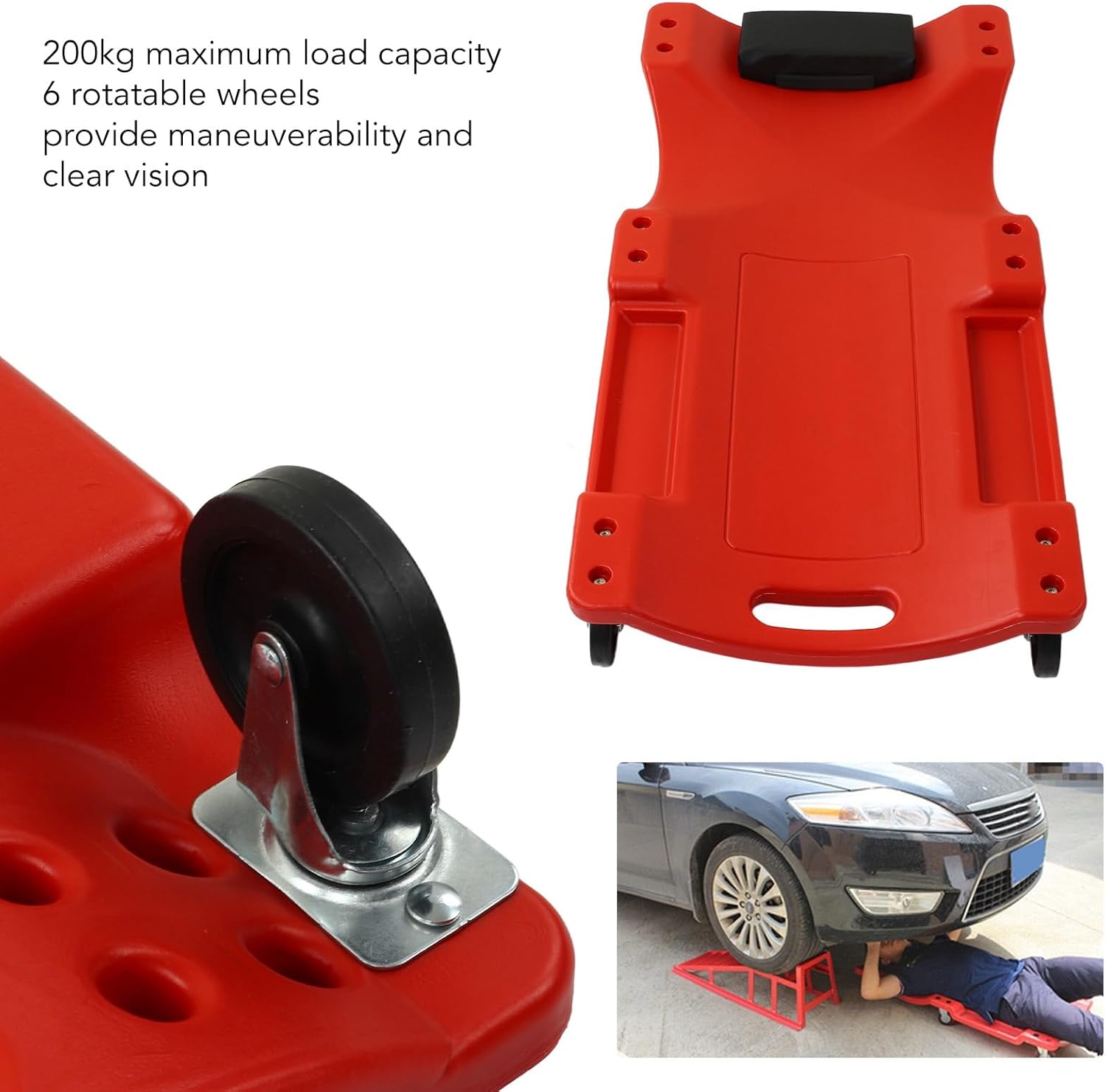 JTC mechanic creeper in red