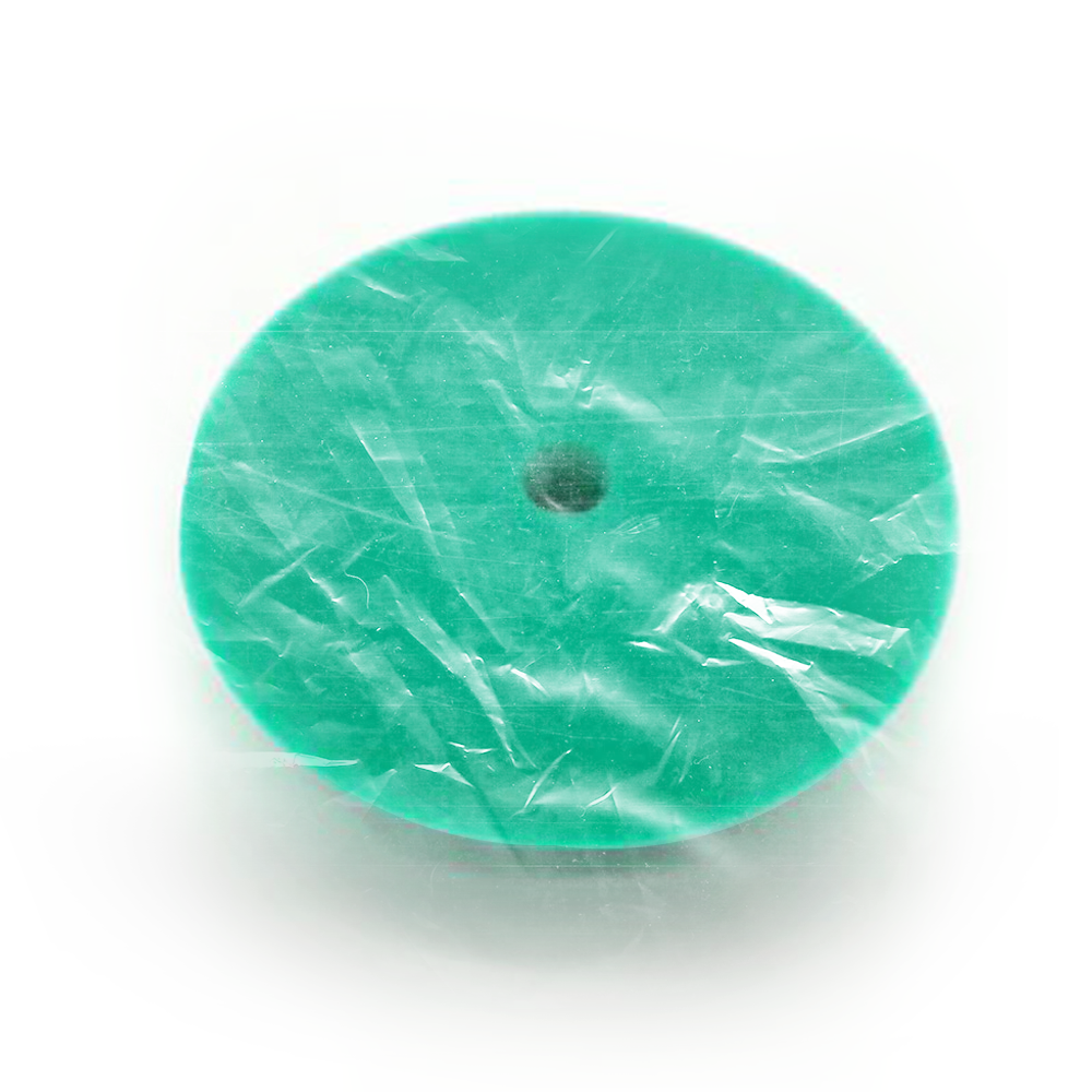 Back side of VOLTT green polishing pad 7 inch