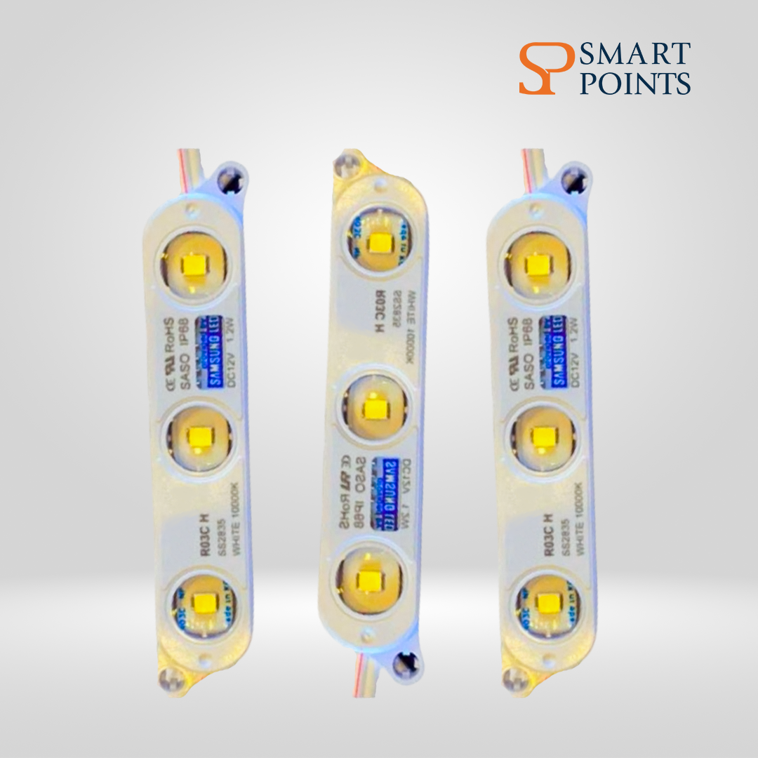  وحدة إضاءة LED سامسونج SS2835 – 12 فولت – 3 ليد – مقاومة للماء IP68 