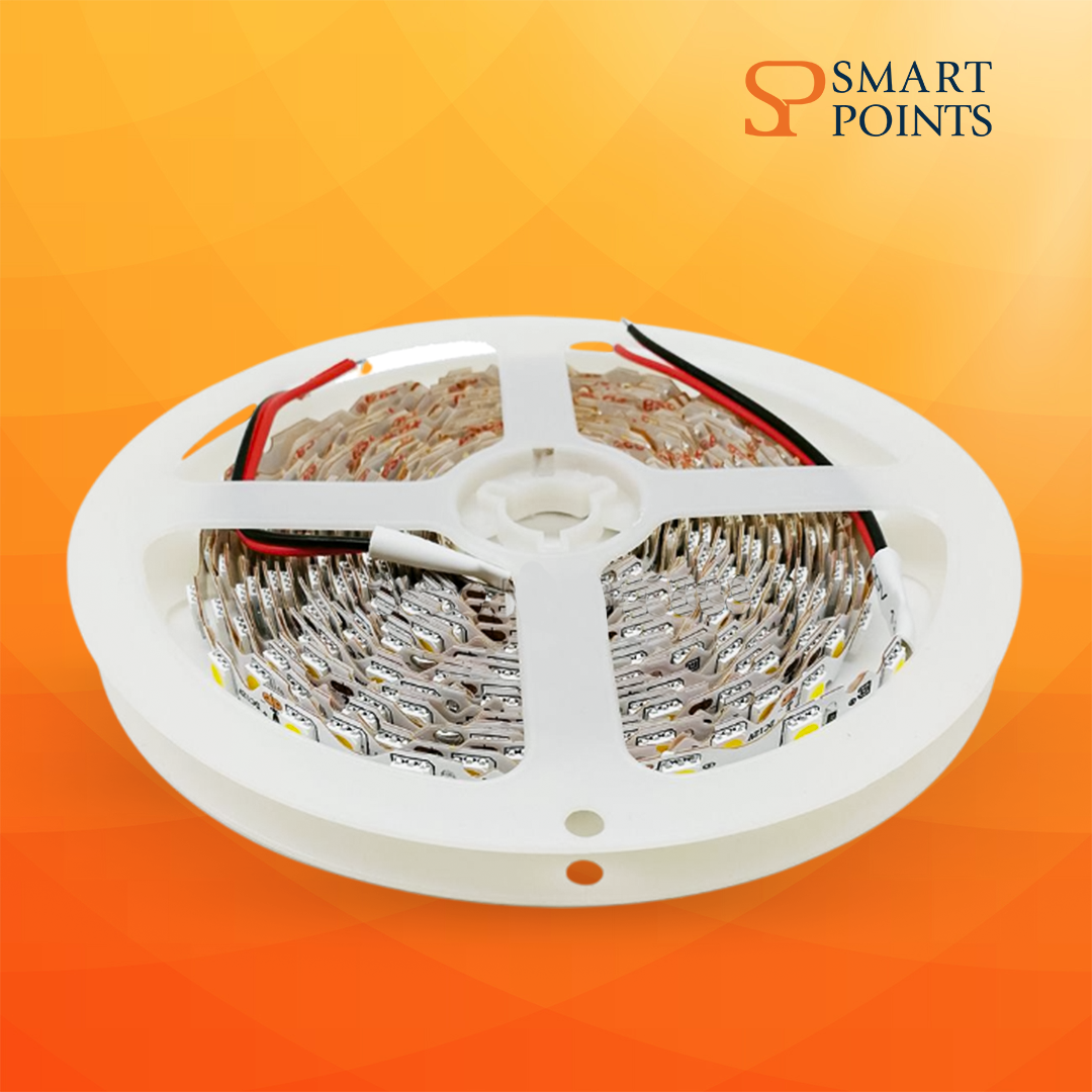   شريط إضاءة LED متعرج – مرن 12 فولت (5 أمتار، أبيض / أبيض دافئ) 