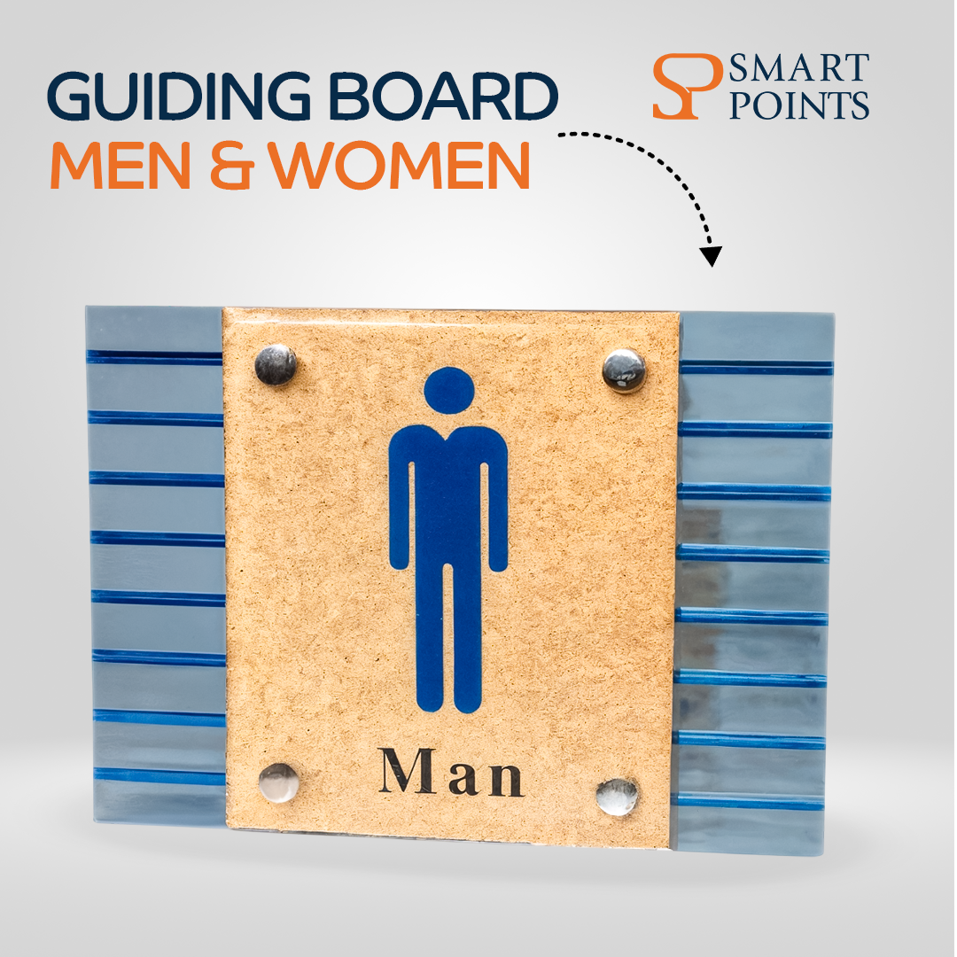  Guiding Board for Men/Women – Restroom Sign 