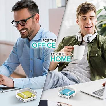 حامل ملاحظات أكريليك شفاف بحجم 3 × 3 بدون وسادات - حامل ملاحظات لاصقة - حامل ملاحظات لاصقة مثالي لتنظيم غرفة السكن والمكتب 