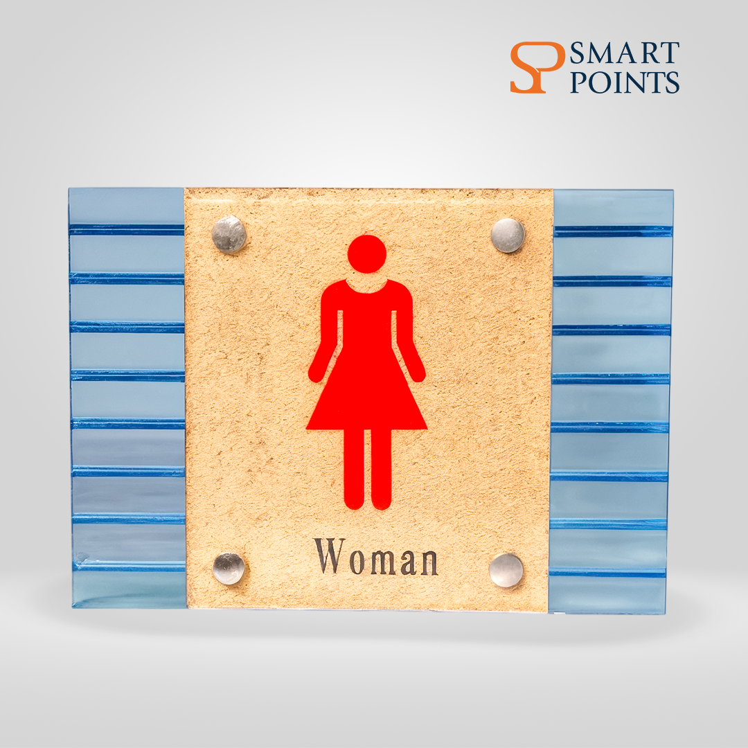  Guiding Board for Men/Women – Restroom Sign 