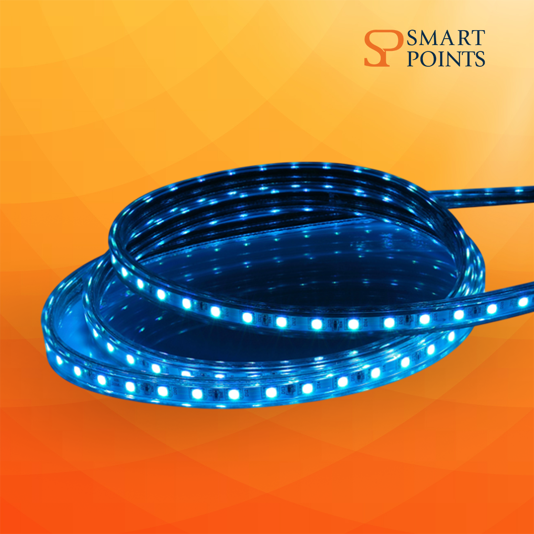   شريط إضاءة LED – مرن ومقاوم للماء (12 فولت، بطول 5 أمتار، متوفر بـ 10 ألوان) 