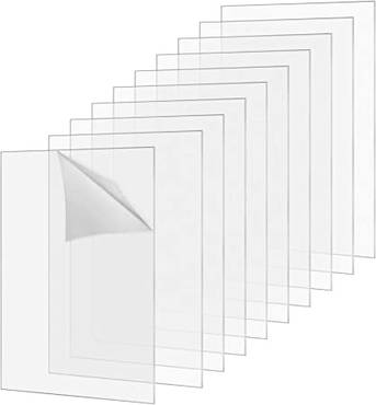  15 Pieces Clear Acrylic Sheets 0.04 inch Thickness 8 x 10 Inches Transparent Square Panel Sheets with Protective Film for Picture Frame, Display Projects, DIY Craft 