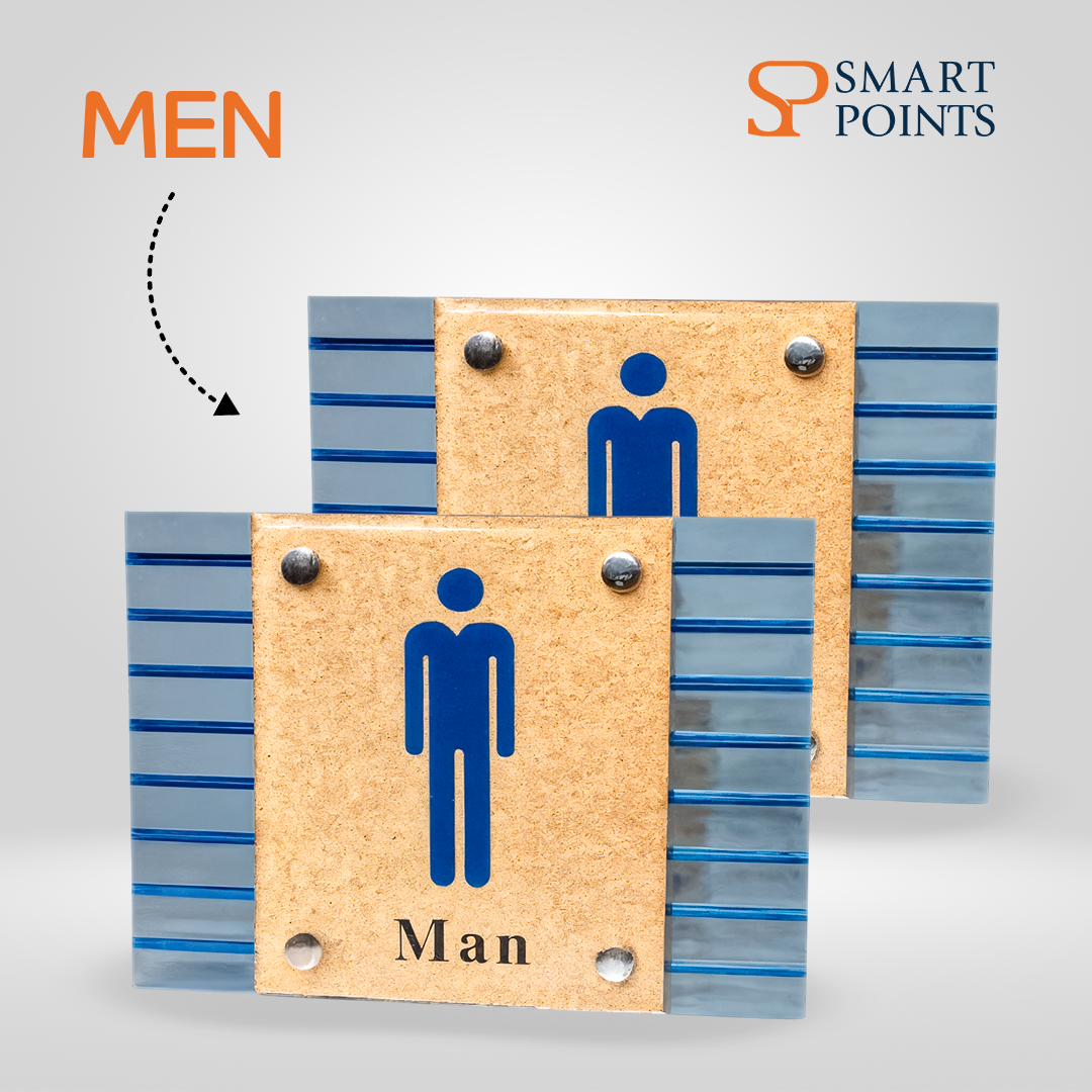  Guiding Board for Men/Women – Restroom Sign 
