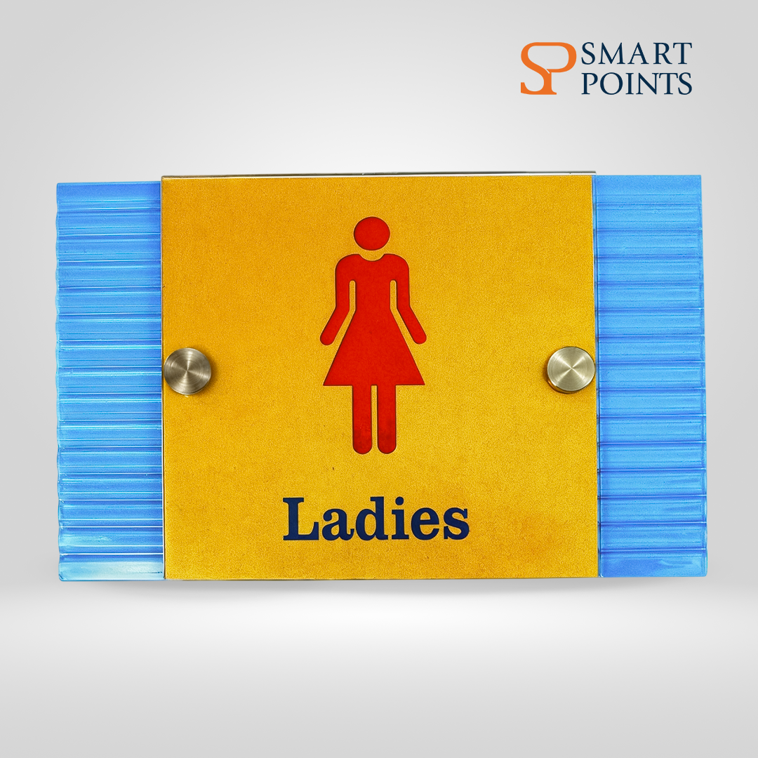  Guiding Board for Men/Women – Restroom Sign 