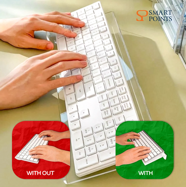  Clear Acrylic Keyboard Stand – Ergonomic Desk Organizer (29.9 × 13.3 × 3.9 cm) 