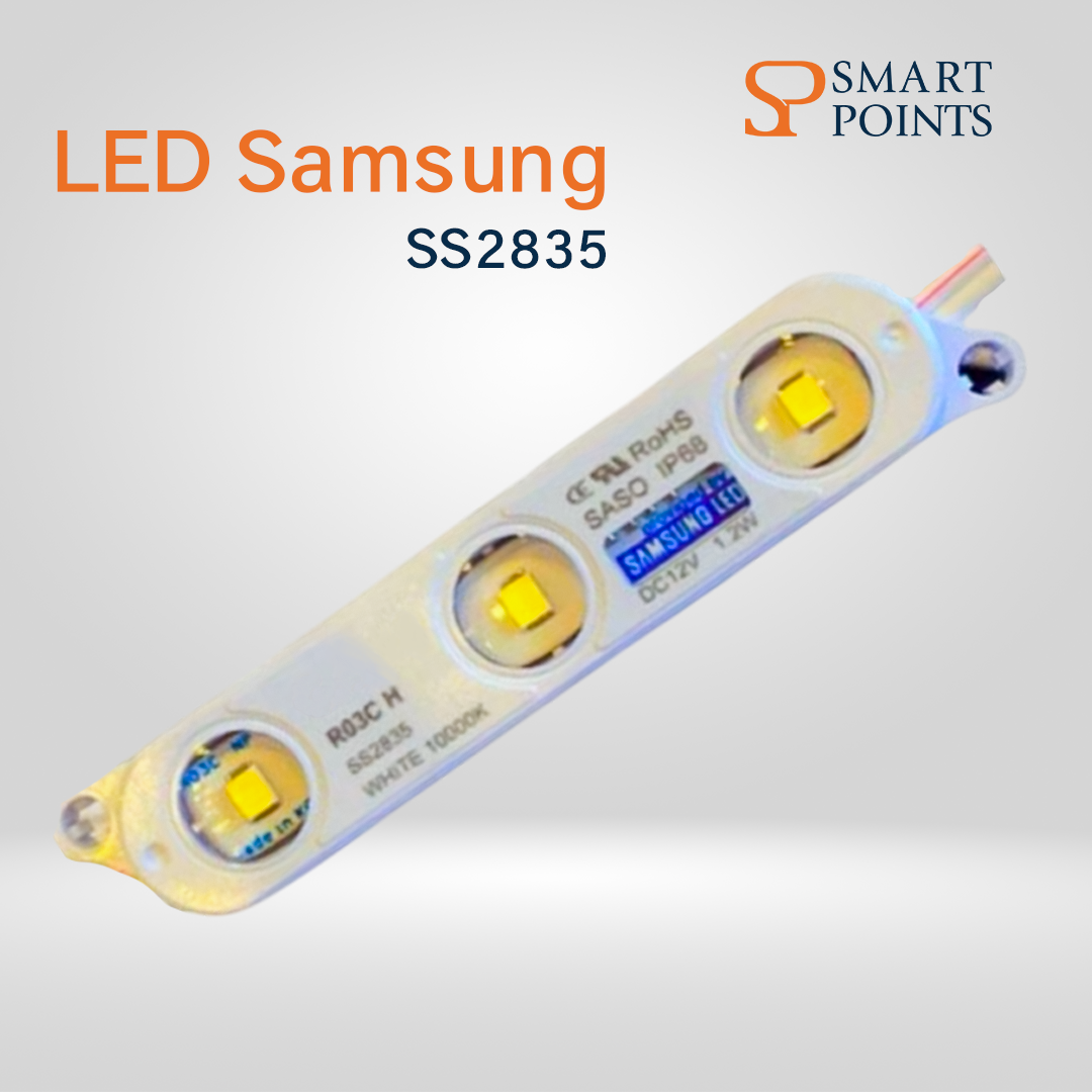  وحدة إضاءة LED سامسونج SS2835 – 12 فولت – 3 ليد – مقاومة للماء IP68 