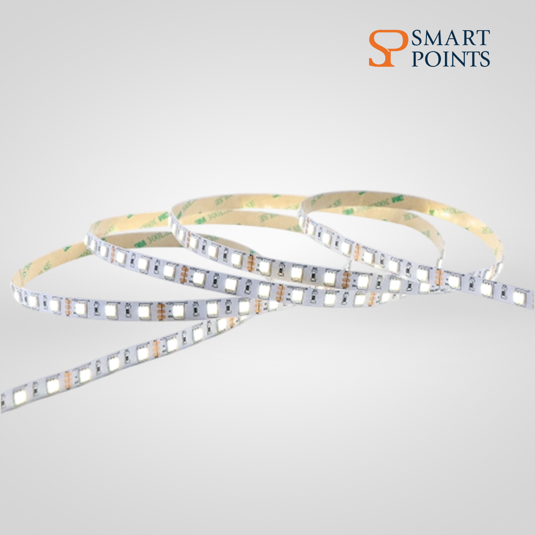   شريط إضاءة LED 5050 – مرن وعالي السطوع (12 فولت، بطول 5 أمتار، ألوان متعددة) 
