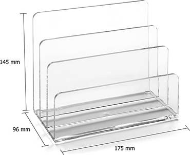  Clear Acrylic Letter Holder,145 mm x 175 mm x 96 mm 