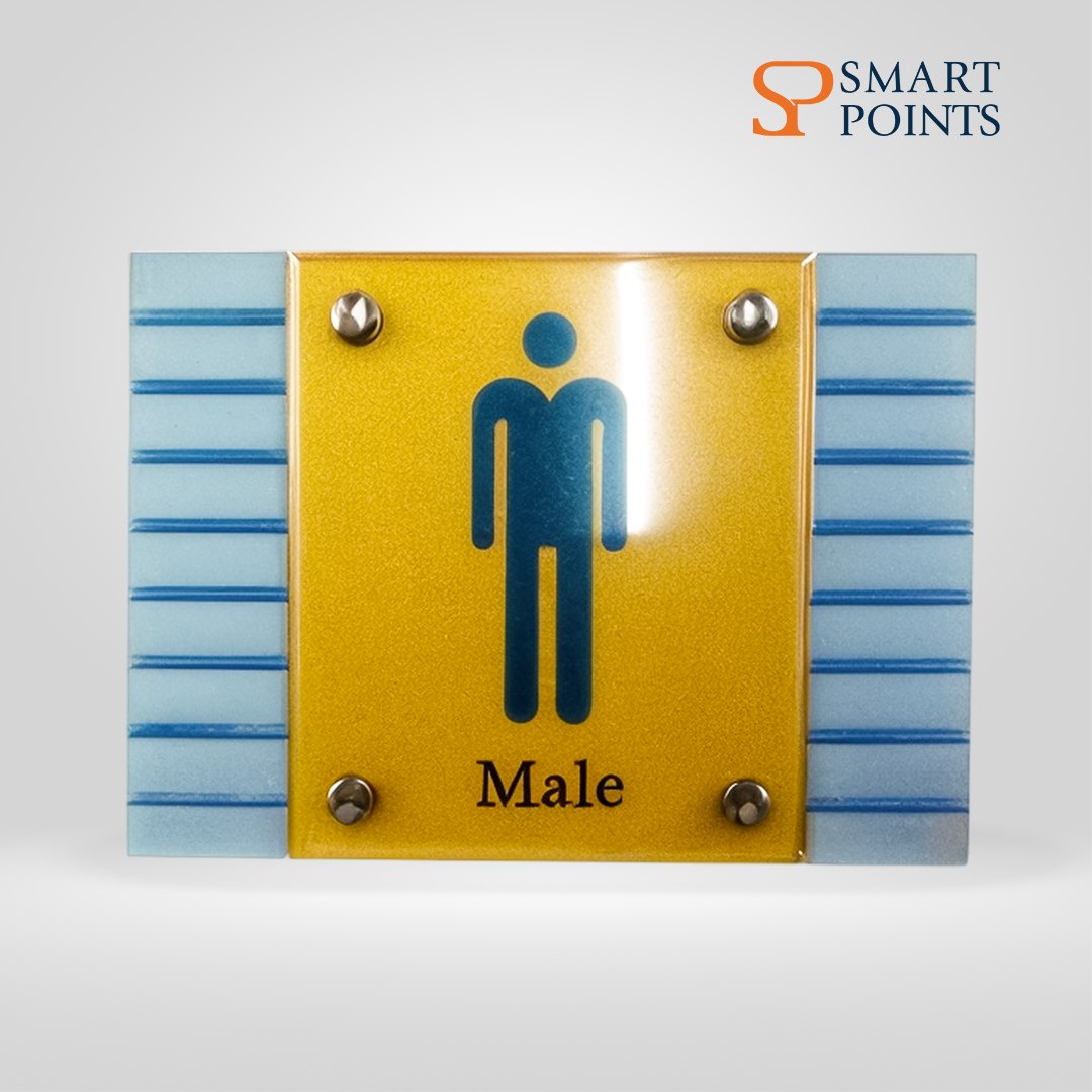  Guiding Board for Men/Women – Restroom Sign 