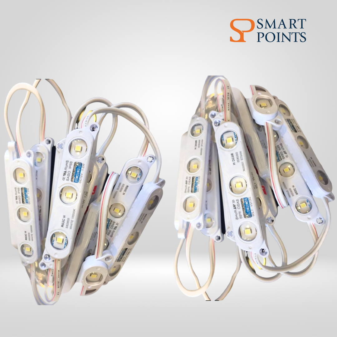  وحدة إضاءة LED سامسونج SS2835 – 12 فولت – 3 ليد – مقاومة للماء IP68 