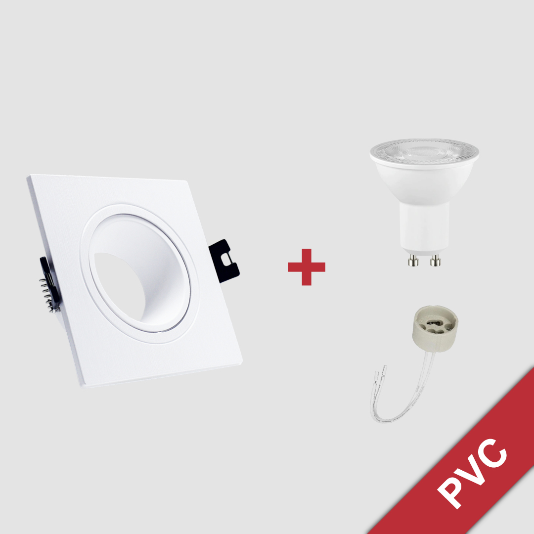  سبوت لايت ضد التوهج PVC مربع أبيض 
