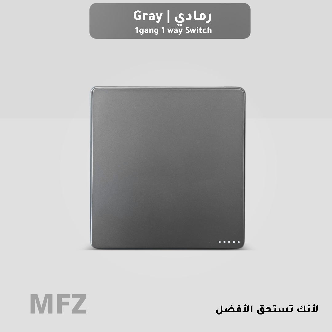  مفتاح كهرباء مفرد رمادي MFZ 