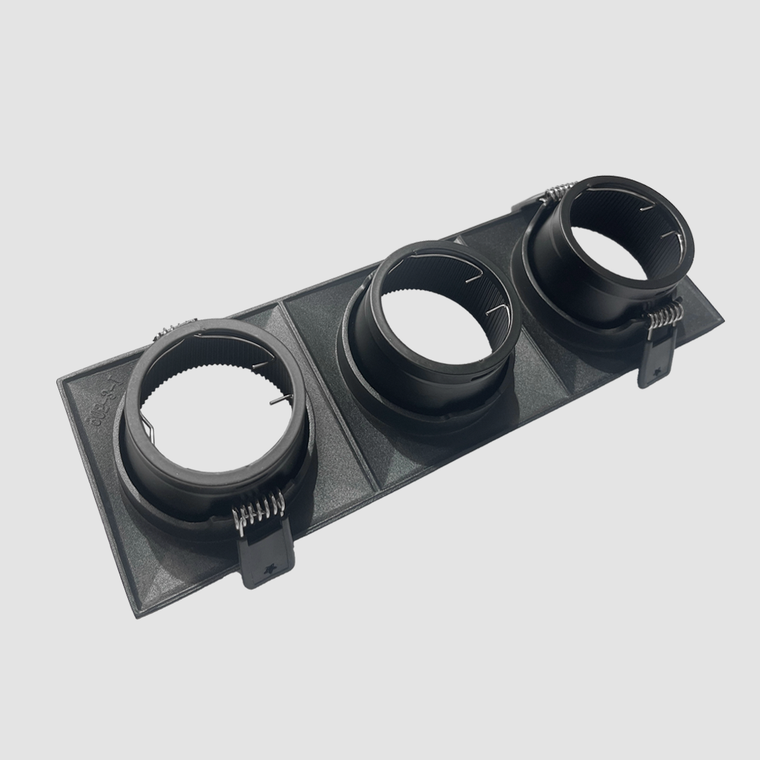  فريم سبوت لايت ضد التوهج ألمنيوم ثلاثي اسود 