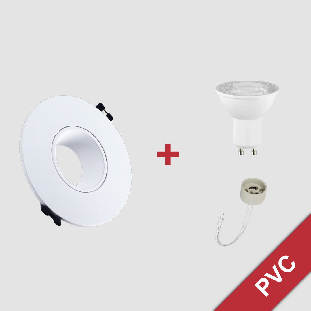  سبوت لايت ضد التوهج PVC دائري أبيض 