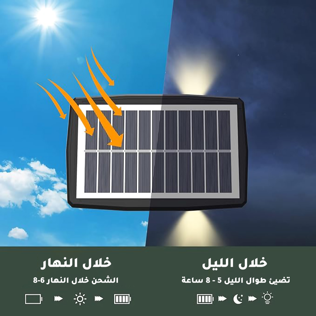  انارة جدارية خارجي بالطاقة الشمسية 