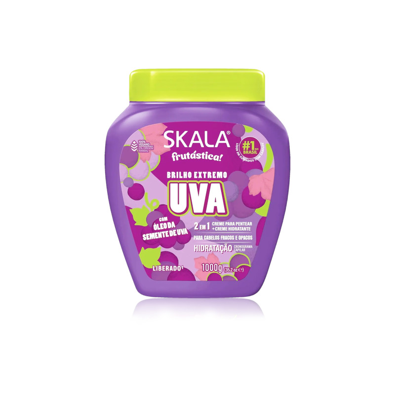 Skala Frutastica Brilho Extremo UVA-2 em 1 Creme Para pentear + Creme