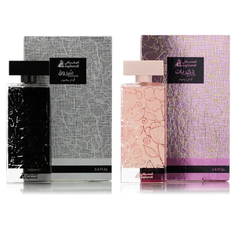 عطر فخم بألوان فاتحة بتصميم أنيق