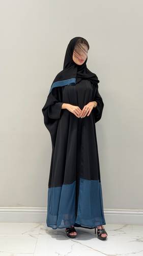 عباية مع قماش ازرق