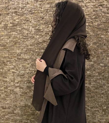 Wool Abaya, Brown And Beige Color