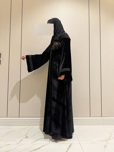 Black Velvet Abaya